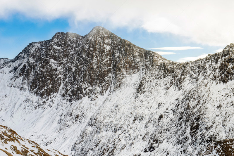 斯诺登峰,山脉,天空,美,史诺顿山,公园,度假胜地,水平画幅,山,雪