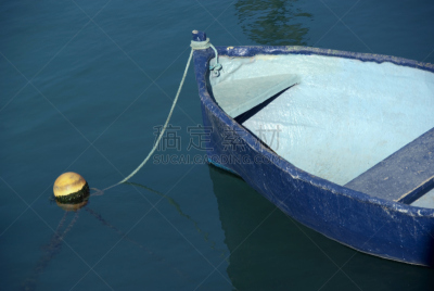 蓝色,船,水,留白,圣-朱利安海湾,浮标,水平画幅,固定的,无人,航海船内部