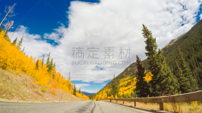 瓜纳拉通行证,森林,山,前山脉,暗箱 ,从在汽车上的角度拍摄,科罗拉多州,仪表板,洛矶山脉,自驾游
