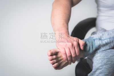 痛苦,男人,足,健康保健,运动,药,腿,踝,关节,情绪压力