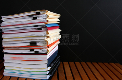 文件,活页夹,木制,桌子,办公室,办公用品,水平画幅,静止的,黑色背景,白领