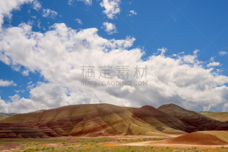 画山,化石,白昼,床,约翰日国家纪念馆,化石遗址,自然,天空,留白,俄勒冈州