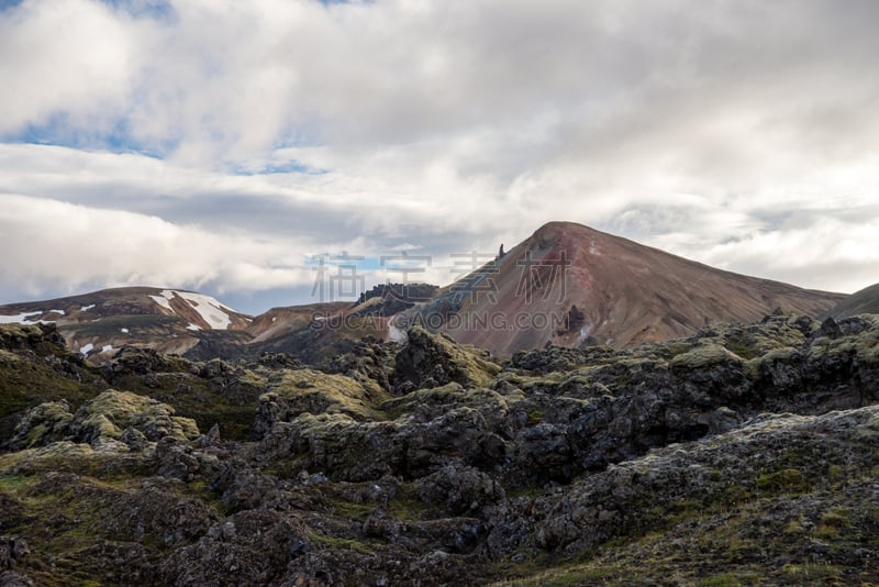 兰德玛纳,冰岛国,山,fjallabak nature reserve,火山,天空,美,沟壑,水平画幅,雪