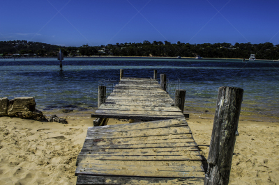 merimbula,古老的,码头,新南威尔士,图像,日光,宁静,无人,水湾,海岸线