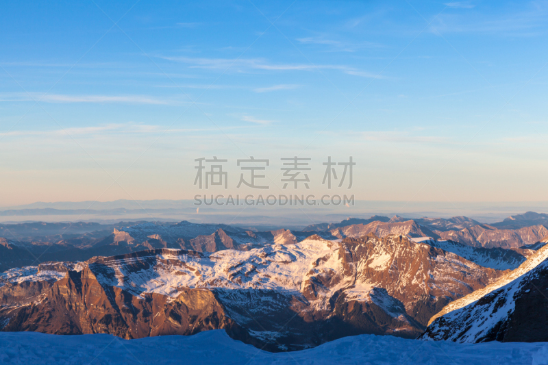 少女峰,黄昏,风景,本尼斯阿尔卑斯山,伯尔尼,度假胜地,水平画幅,山,雪,无人