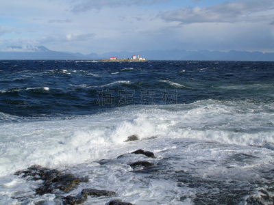 灯塔楼,岛,风景,建筑物门,加伯里拉岛,乔治海峡,温哥华岛,水,风,暴风雨