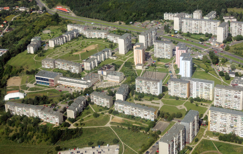 建筑业,预制安装建筑,水平画幅,建筑,无人,格但斯克,居住区,房屋建设,城市,摄影