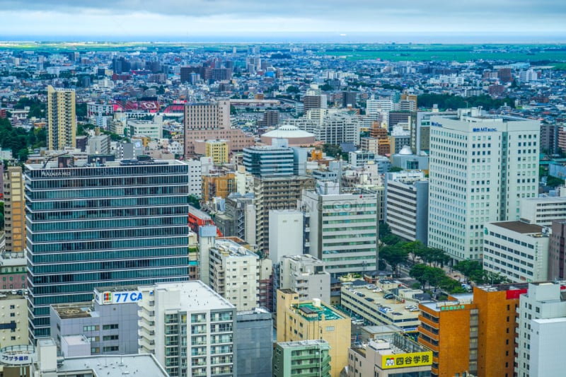 仙台,城市天际线,自然,棒球,城镇景观,风景,摩天大楼,图像,新干线,太平洋