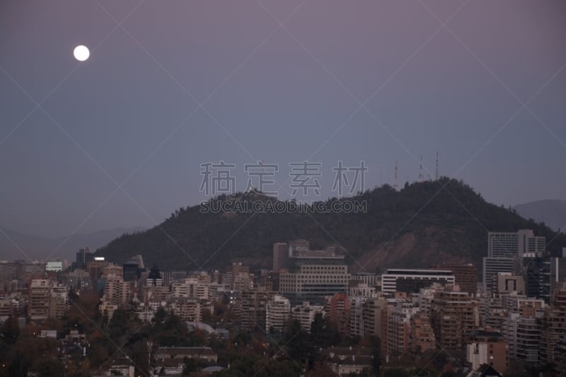 智利,月亮,山,圣地亚哥德古巴,安地斯山脉,充满的,mount anderson,月光酒,天空,水平画幅