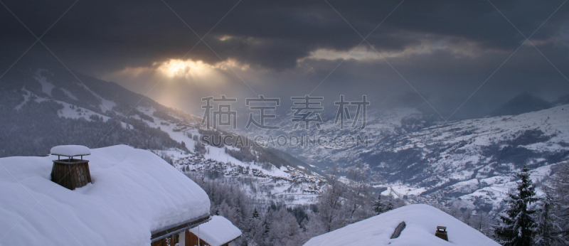 大风雪,塔宏德斯,拉普兰,食管下括约肌,检验栏,天空,水平画幅,牧人小屋,夜晚,雪
