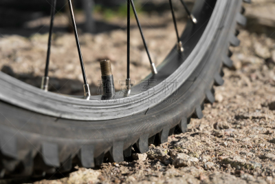Bike with a flat tire