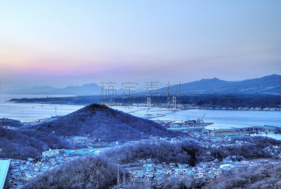 室兰,抽象,水平画幅,无人,蓝色,日本,北海道,海洋,山脉,山