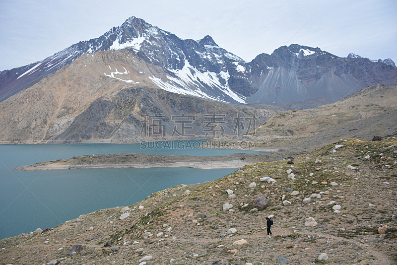 地形,山,雪,智利,泻湖,水平画幅,冰河,无人,山谷,户外