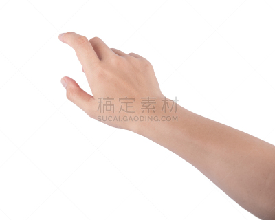 手,女人,白色背景,投影屏幕,分离着色,成年的,拇指,手指,食指