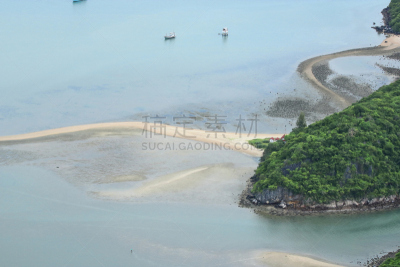 泰国,山,地形,航拍视角,海洋,自然美,海湾,水,天空,美