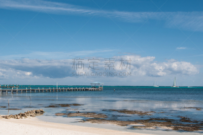 海洋,有帆船,加勒比海,ambergris caye,伯利兹,自然,云景,海港,图像,船