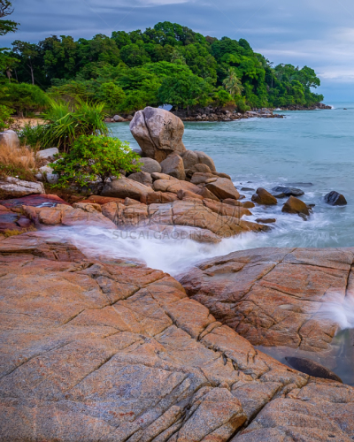 民丹岛,印度尼西亚,海滩,非凡的,风景,自然,乡村,垂直画幅,热带气候,云
