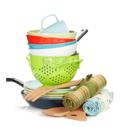 厨房器具,餐具,垂直画幅,无人,茶碟,煎锅,组物体,干净,锅,烹调用具