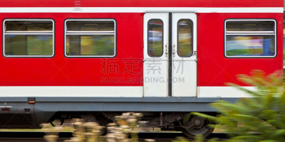 红色,火车,篷车,窗户,迅速,通勤者,水平画幅,符号,欧洲,忙碌