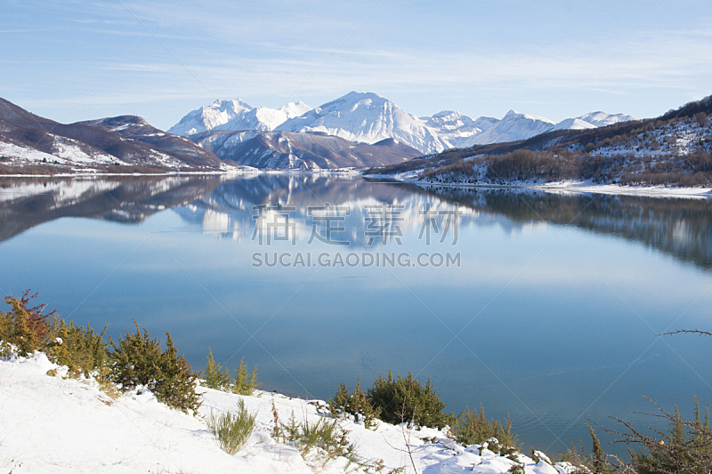 亚平宁山脉,湖,自然,水平画幅,无人,蓝色,抽象,户外,冰