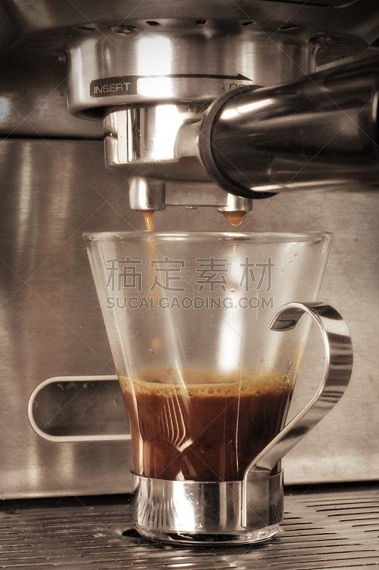 高压蒸汽咖啡机,垂直画幅,咖啡馆,无人,浓咖啡,饮料,咖啡,黑色,摄影