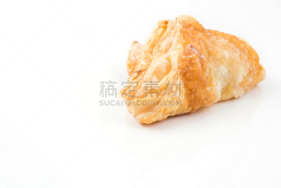 菠萝塔,白色背景,苹果派,肉馅饼,褐色,水平画幅,无人,蛋糕,膳食,饮料