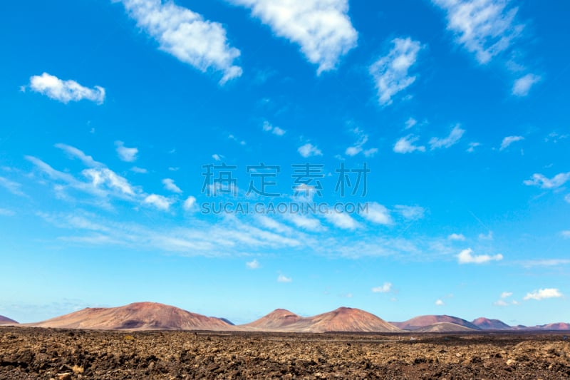 兰萨罗特岛,火山,居住区,timanfaya national park,天空,水平画幅,沙子,无人,火山地形,大西洋群岛