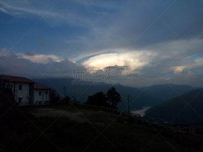 风景,云,天空,新的,特里加瓦尔区,图像,美,无人,山,户外