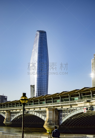 伦敦,塔,回飞棒,高大的,黑修道士桥,英国,英格兰,现代,著名景点,河流