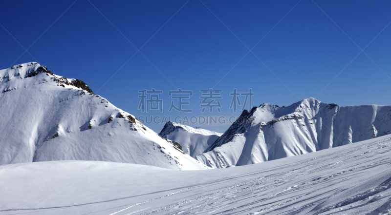 滑雪坡,全景,尼斯,白昼,天空,度假胜地,水平画幅,山,雪,无人