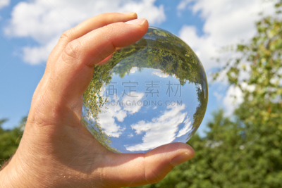 水晶球,水,未来,水平画幅,符号,玻璃,湿,户外,超自然,球体
