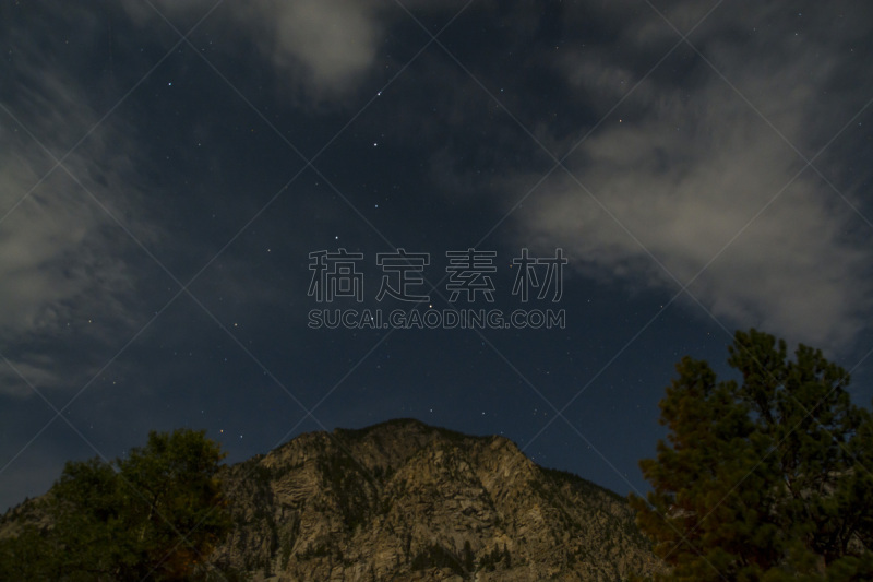 北斗七星,天空,大熊座,美国,水平画幅,星星,夜晚,无人,山,星座