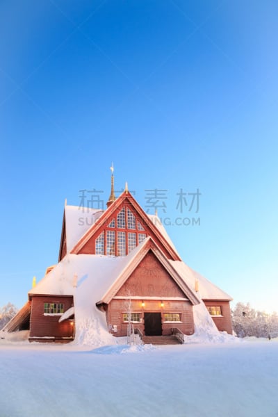 基律纳,瑞典,垂直画幅,灵性,雪,无人,曙暮光,户外
