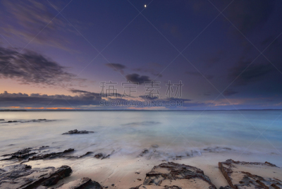 黄昏,捷维斯湾,宁静,海滩,人生大事,可爱的,云景,曙暮光,环境,健康
