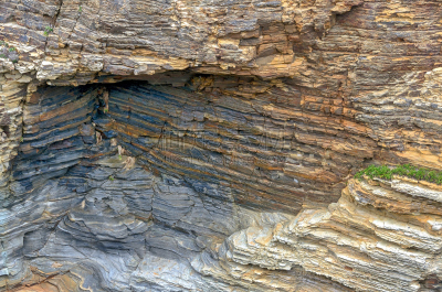 岩层,海滩,西班牙,大特写,美,卢戈省,水平画幅,无人,巨大的