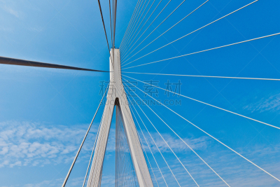 大特写,桥,天空,未来,水平画幅,无人,交通,湖,现代,白色
