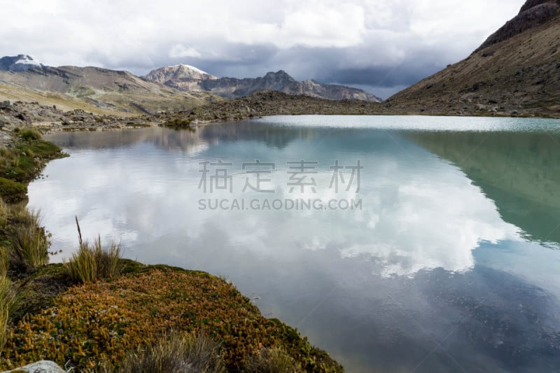 湖,山,静止的,科迪勒拉山脉,哈拉兹城,安地斯山脉,水平画幅,无人,户外,徒步旅行