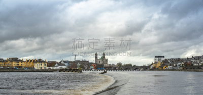 夏隆河,城镇,阿斯隆,天空,水平画幅,云,无人,户外,滨水,都市风景