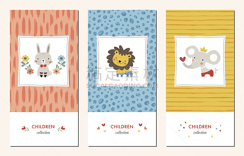 可爱的,图案t恤,象,狮子,生日礼物,婴儿,柔和色,兔子,四方连续纹样,传单