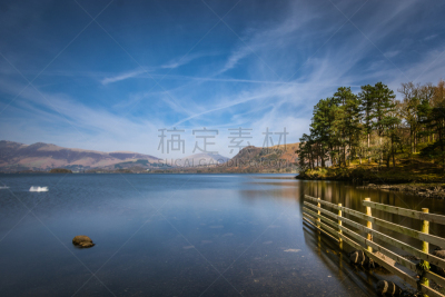 德文特湖,全景,英格兰湖区,坎伯兰县,凯立克,坎布里亚,水,天空,水平画幅,无人