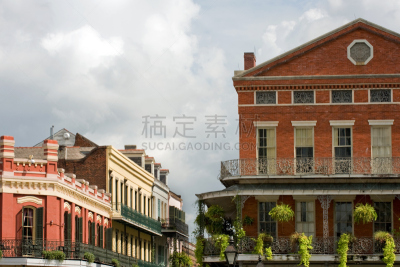 法区,纽奥尔良,水平画幅,19世纪风格,无人,户外,铁,都市风景,金属工业,著名景点