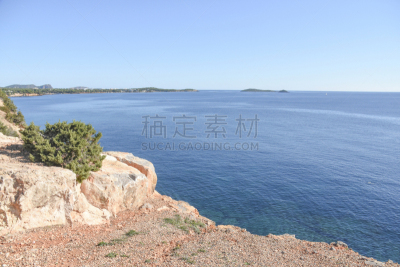圣欧拉利娅,伊比沙岛,水,天空,高视角,夏天,巴利阿里群岛,光,白色,伊比沙岛镇