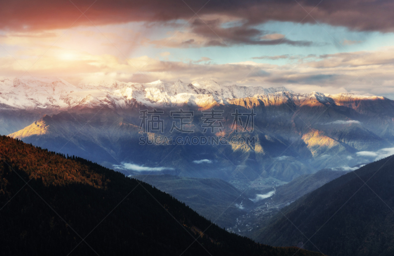 非凡的,山,俄亥俄河,雪山,云景,积雨云,女混血舞者,雪崩,克服困难,白桦