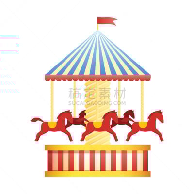 马戏团,游乐园,绘画插图,矢量,旋转木马,旋转类游乐,马戏团赌场饭店,大滑梯,游戏厅,大帐篷