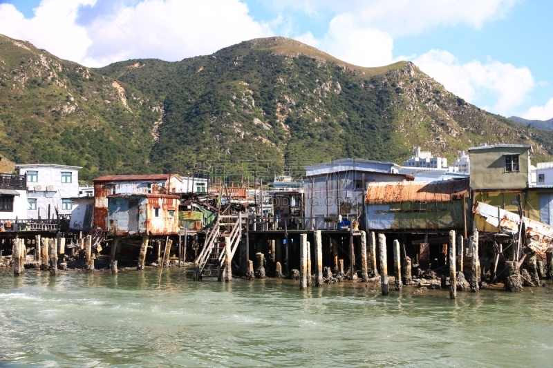 大澳,渔镇,水平画幅,运河,旅行者,户外,城镇,渔业,宁静,旅游目的地