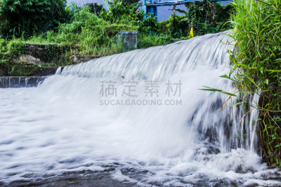 瀑布,河流,小的,水,美,新的,水平画幅,无人,湿,夏天