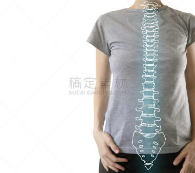 健康保健,姿态优美,脊柱,体操,挑染,蓝色,躯干,骨盆,仅成年人,白色