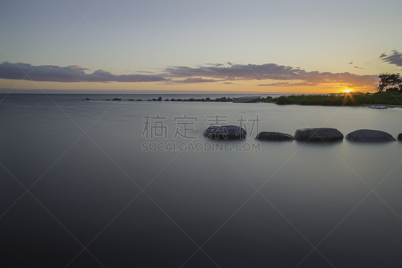 海洋,在上面,破浪堤,威德内斯发电站,哥得兰,防波堤,瑞典,水,水平画幅,无人