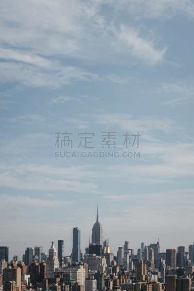 纽约,城市天际线,白昼,美国,航拍视角,晴朗,商务,城市生活,板场片段