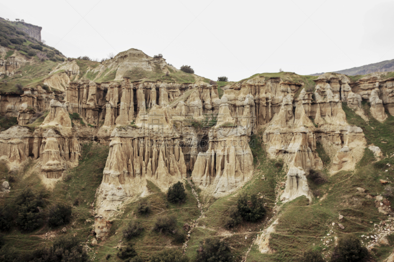 马尼萨,库拉,土耳其,烟囱石,地质公园,水平画幅,山,无人,火山地形,户外